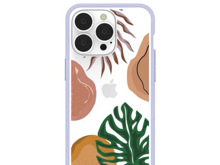 Clear Abstract Botanics iPhone 13 Pro Case With Lavender Ridge Fashion