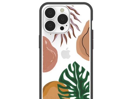 Clear Abstract Botanics iPhone 13 Pro Case With Black Ridge Sale