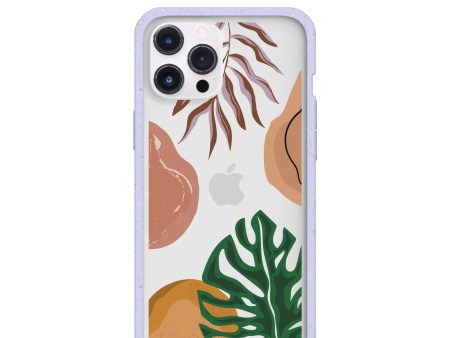 Clear Abstract Botanics iPhone 12 Pro Max Case With Lavender Ridge Fashion