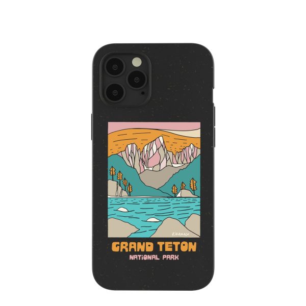 Black Grand Teton iPhone 12 Pro Max Case Hot on Sale