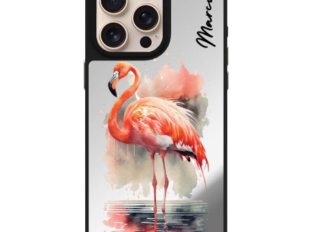 Flamingo in water Mirror Case Online