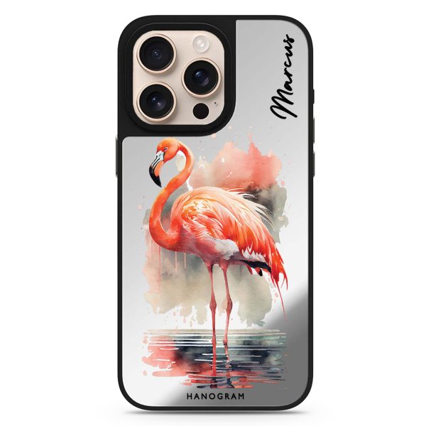 Flamingo in water Mirror Case Online