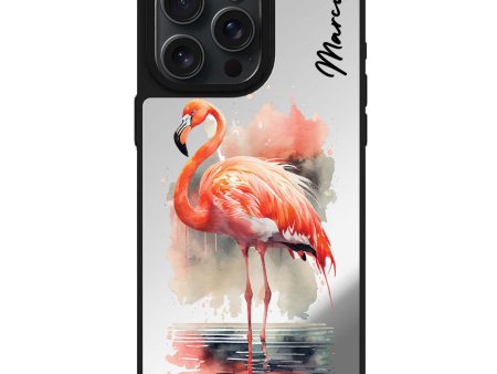 Flamingo in water MagSafe Compatible Mirror Case Online Hot Sale