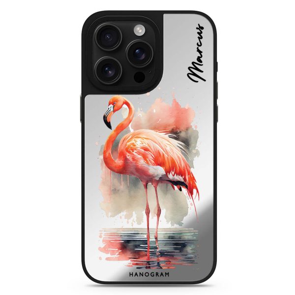 Flamingo in water Mirror Case Online