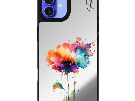 A Beautiful Watercolour Flower Mirror Case Online Hot Sale